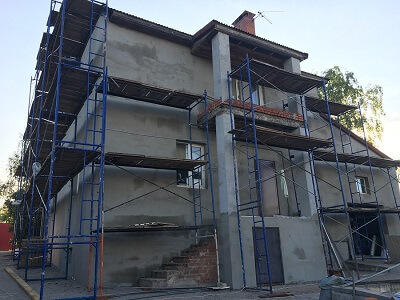 Отделка фасада частного дома в Гомеле