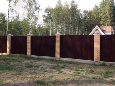 Установка забора из металлопрофиля в Гомеле